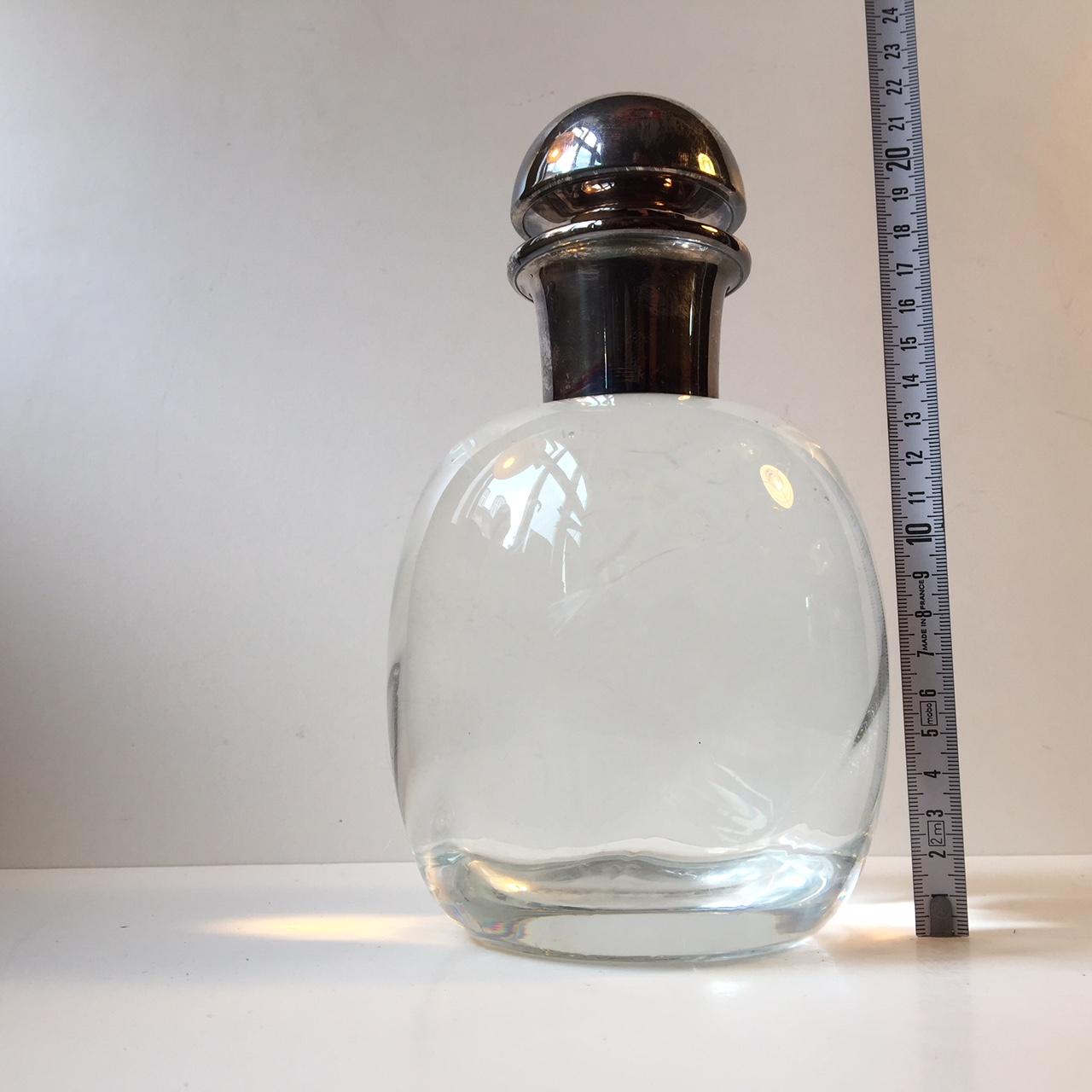 Midcentury Optical Crystal Decanter by Strömbergshyttan, 1950s In Good Condition In Esbjerg, DK