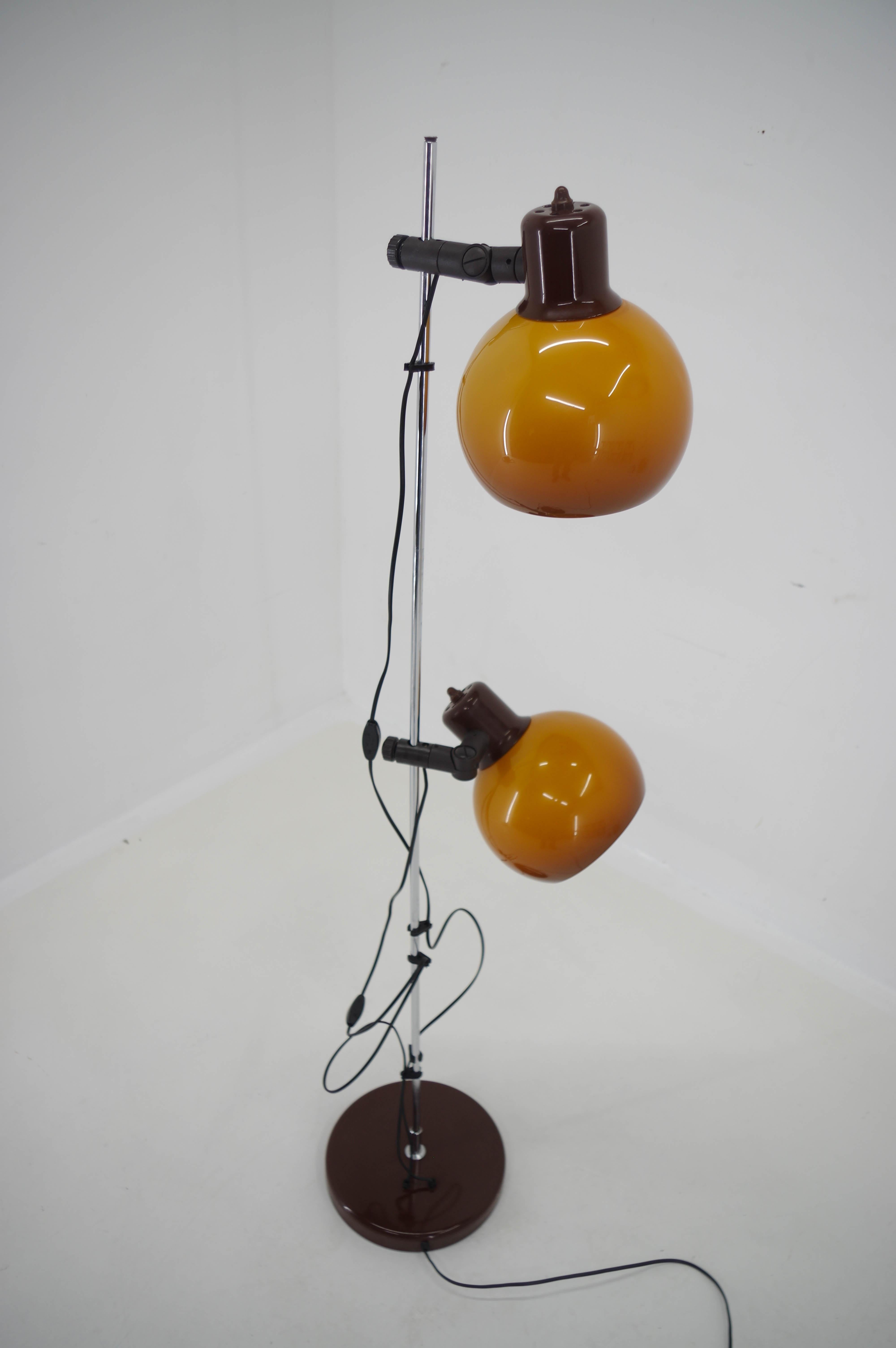 Midcentury Orange Floor Lamp, Hungary, 1970s For Sale 9