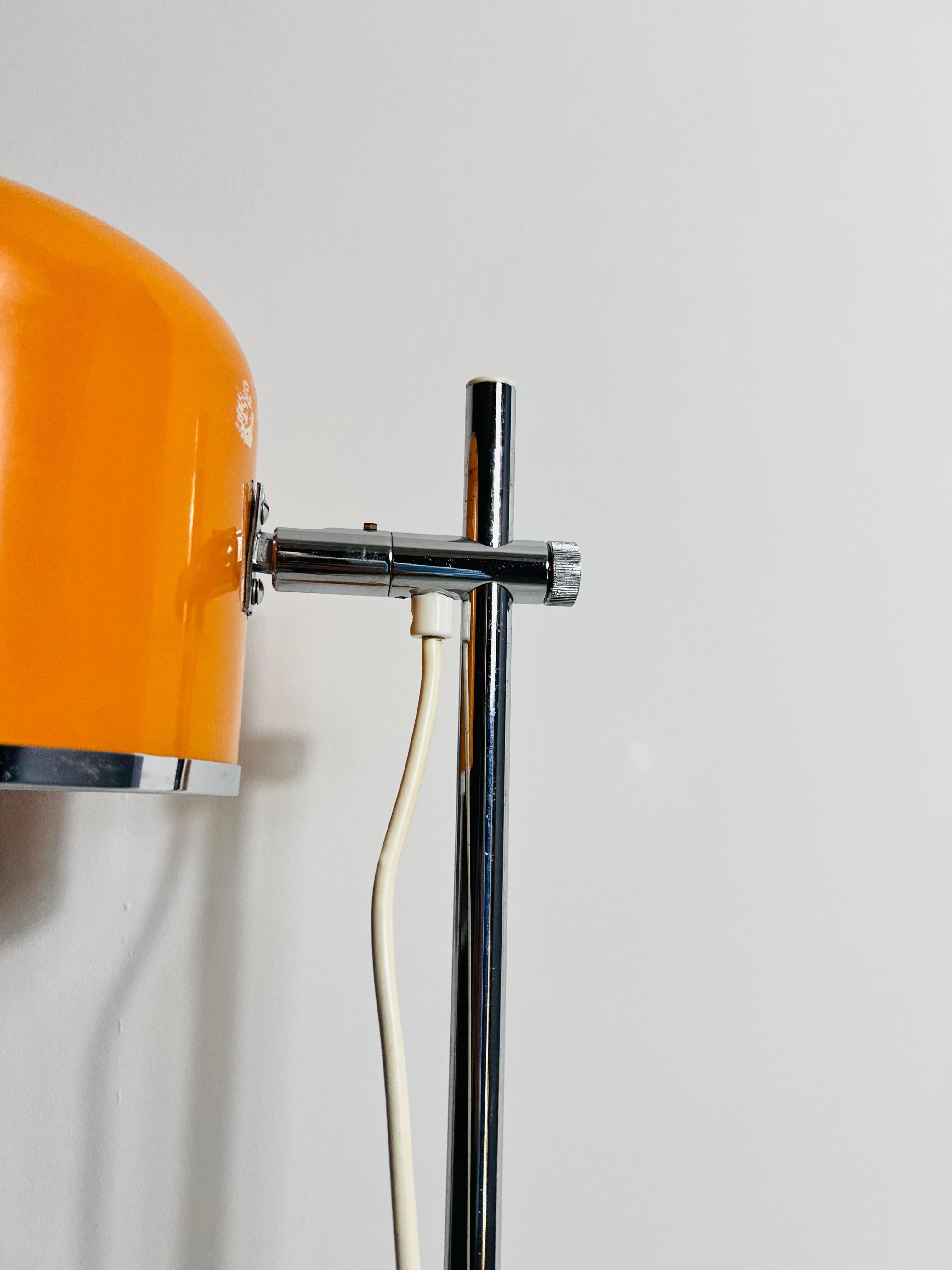 Midcentury Orange Space Age Floor Lamp by Staff, Germany, 1970s For Sale 4