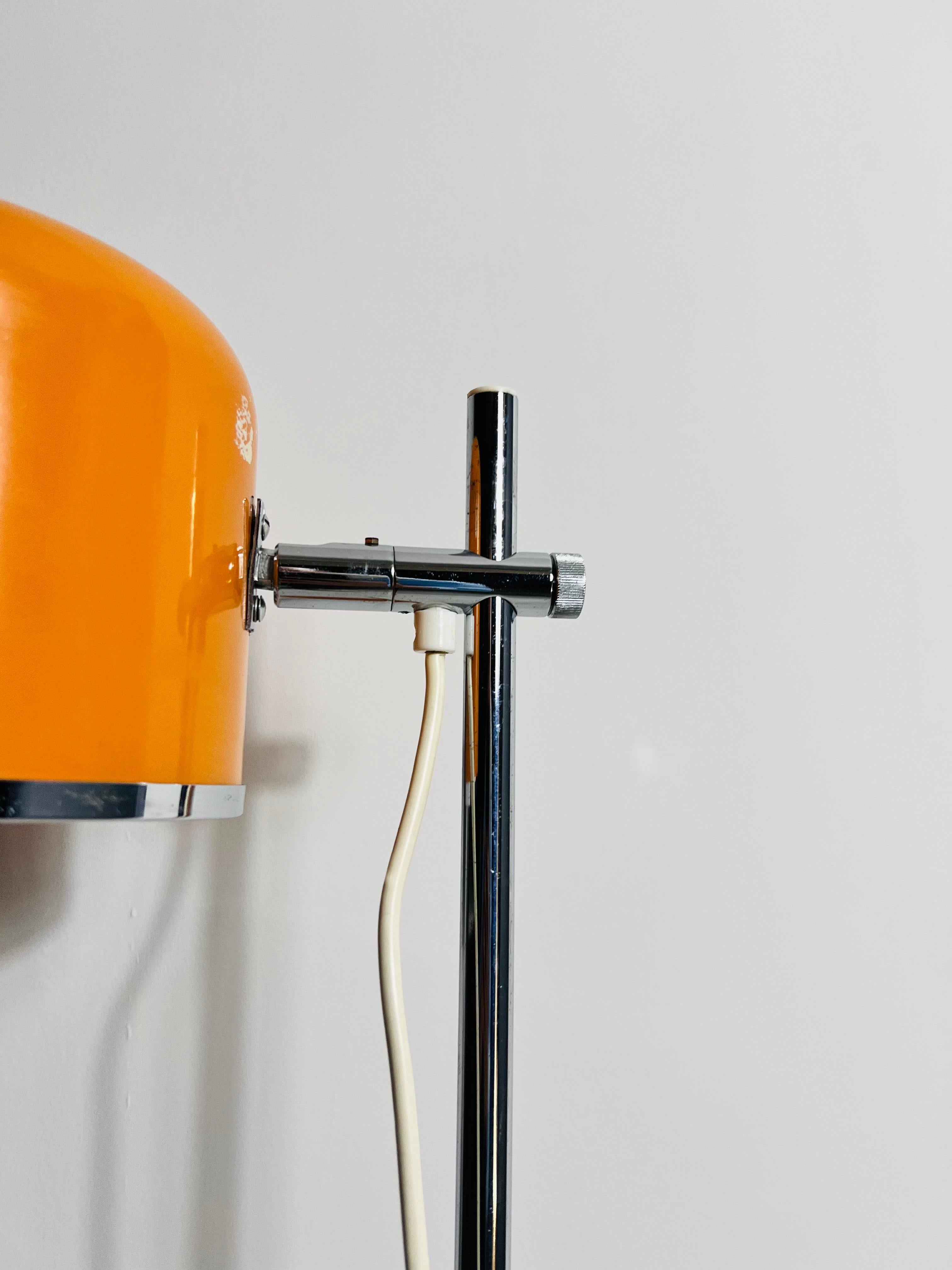 Midcentury Orange Space Age Floor Lamp by Staff, Germany, 1970s For Sale 5