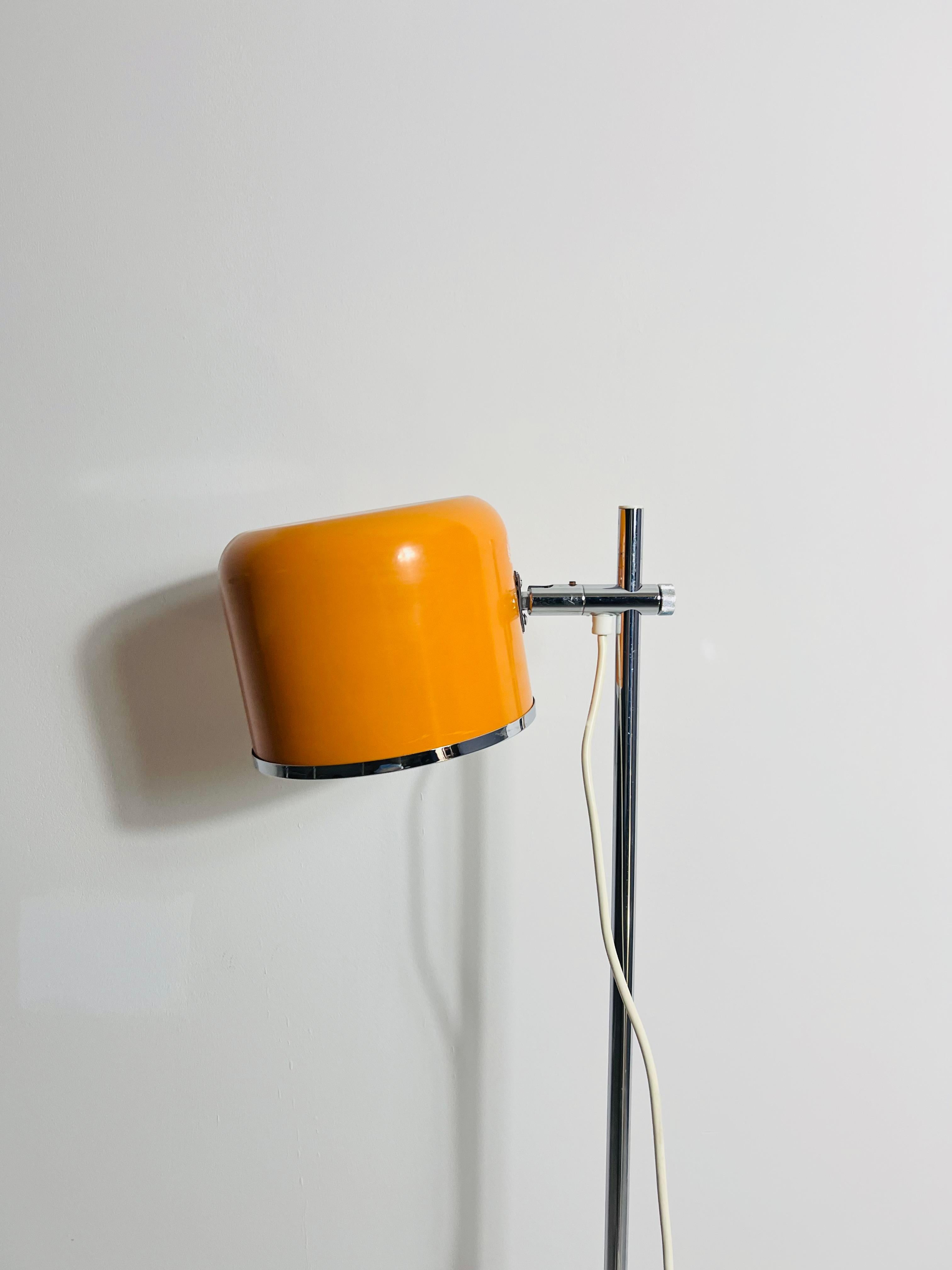 Midcentury Orange Space Age Floor Lamp by Staff, Germany, 1970s For Sale 6