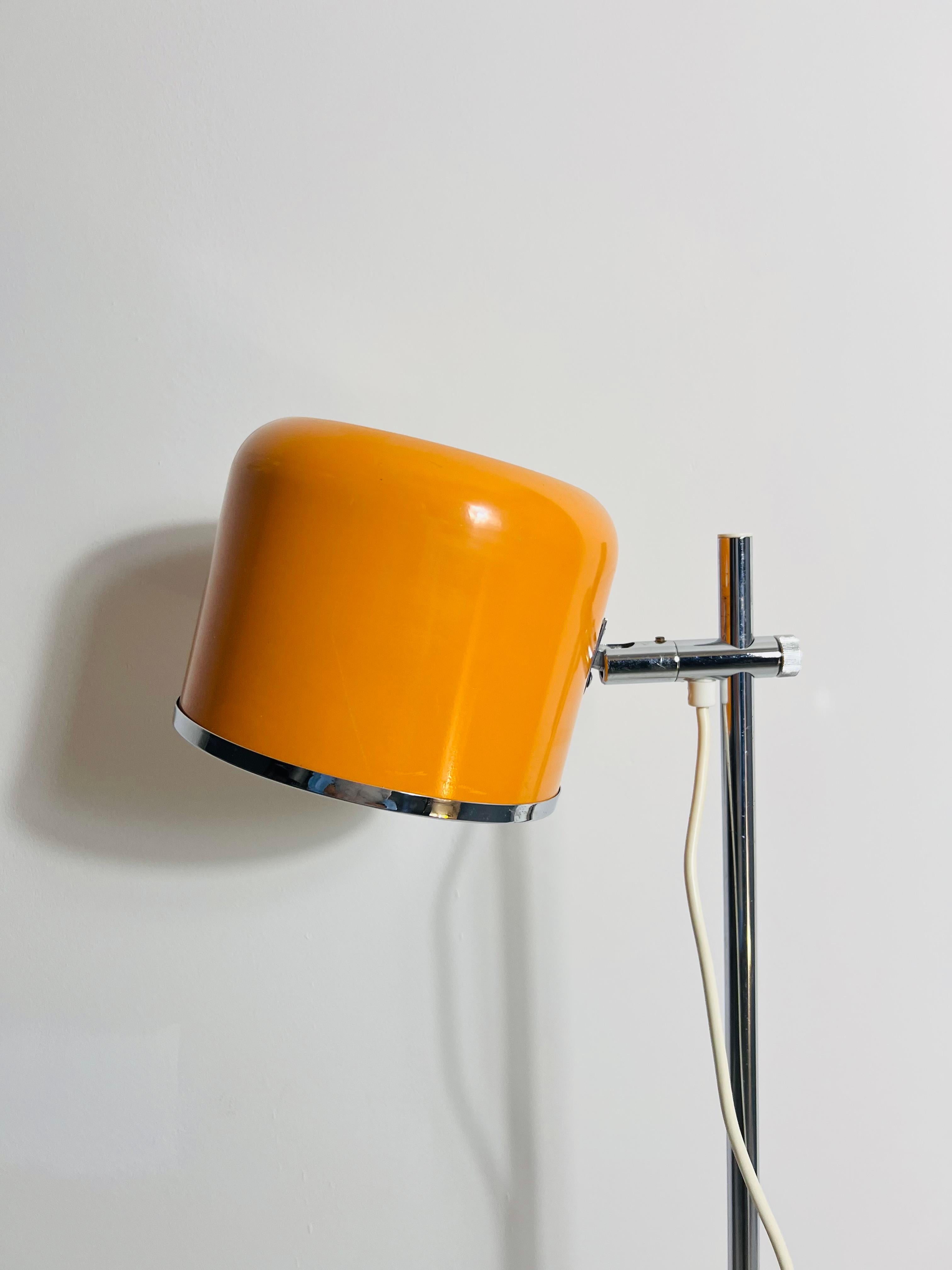 Midcentury Orange Space Age Floor Lamp by Staff, Germany, 1970s For Sale 7