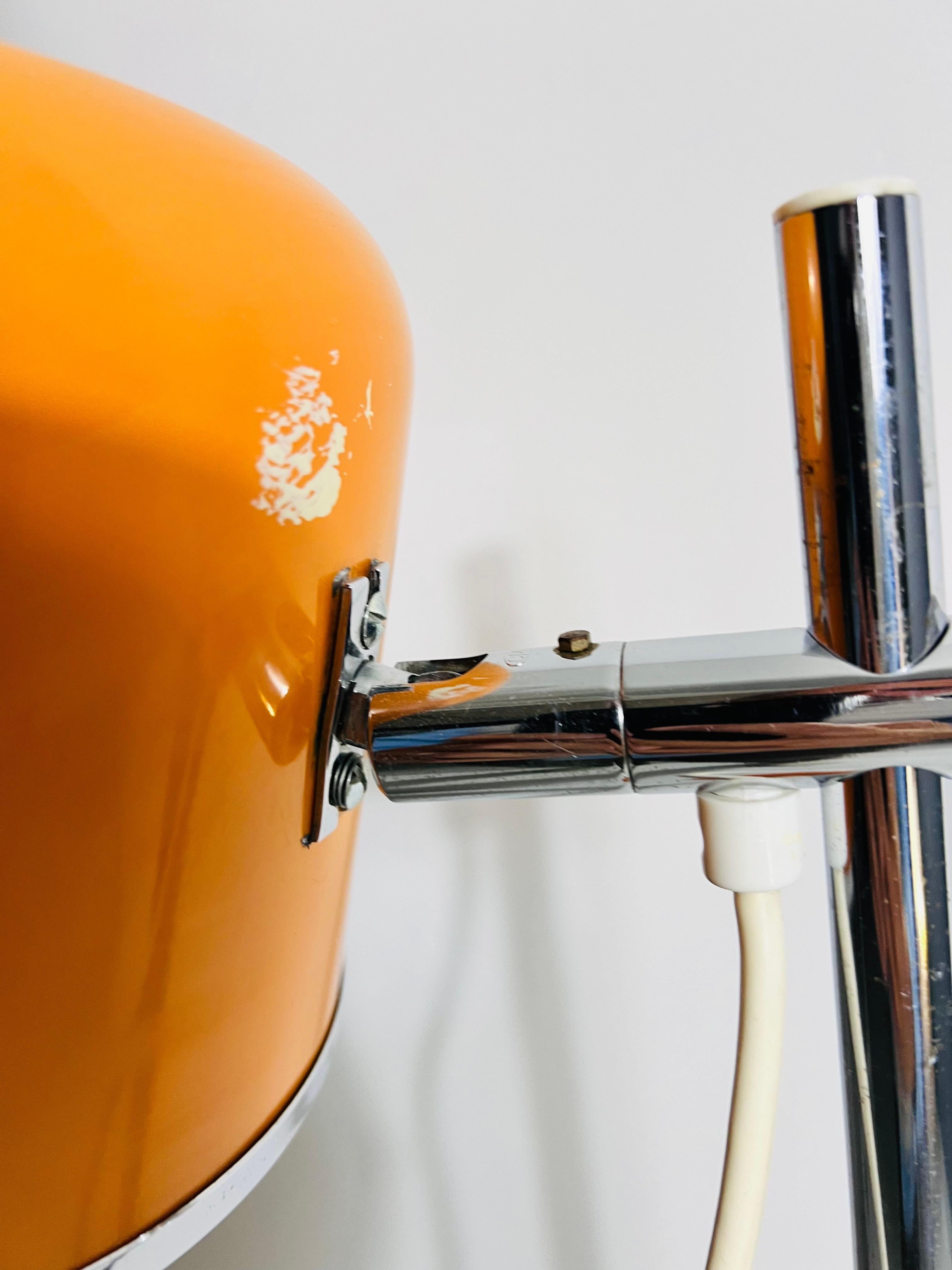 Midcentury Orange Space Age Floor Lamp by Staff, Germany, 1970s For Sale 8