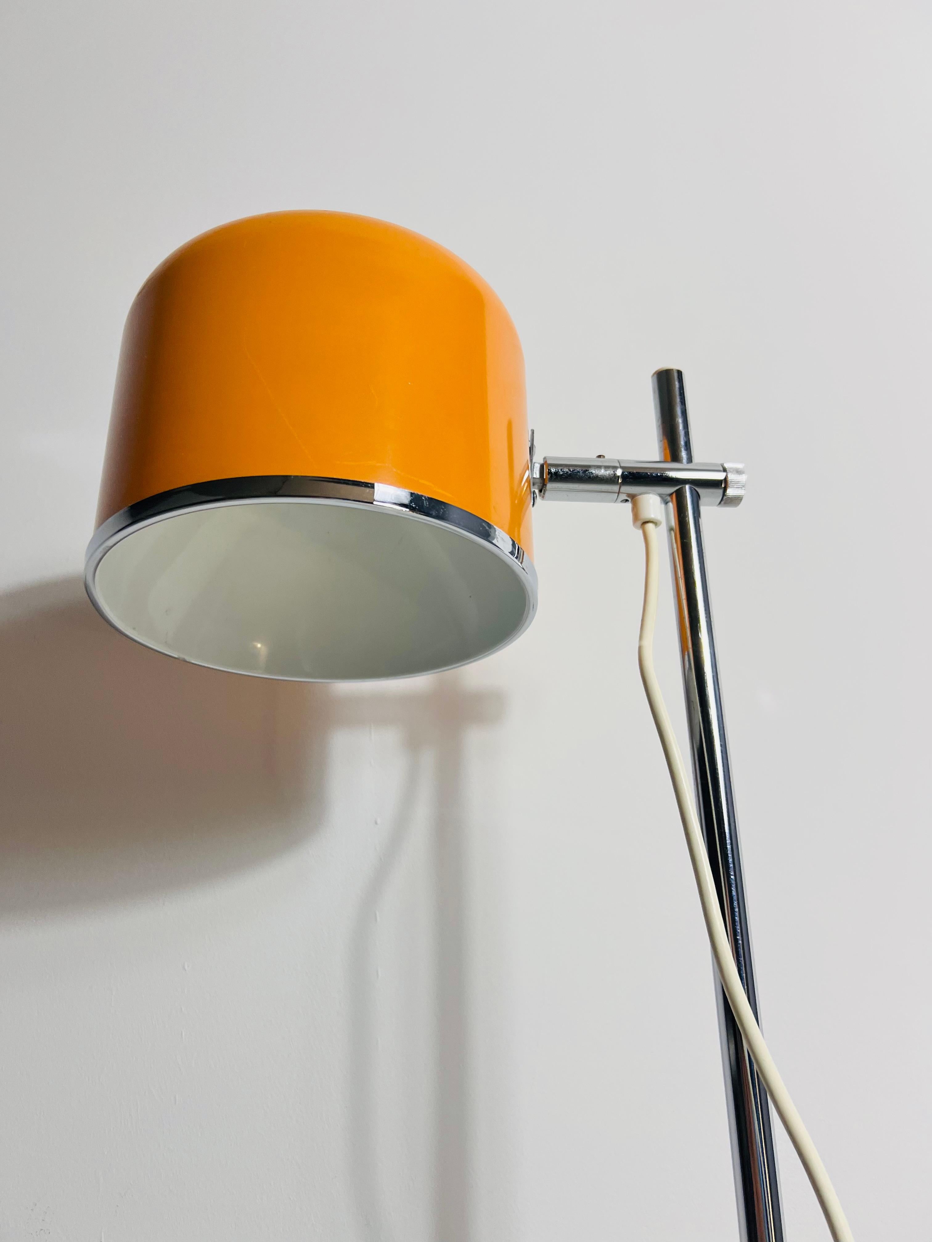 Midcentury Orange Space Age Floor Lamp by Staff, Germany, 1970s For Sale 2