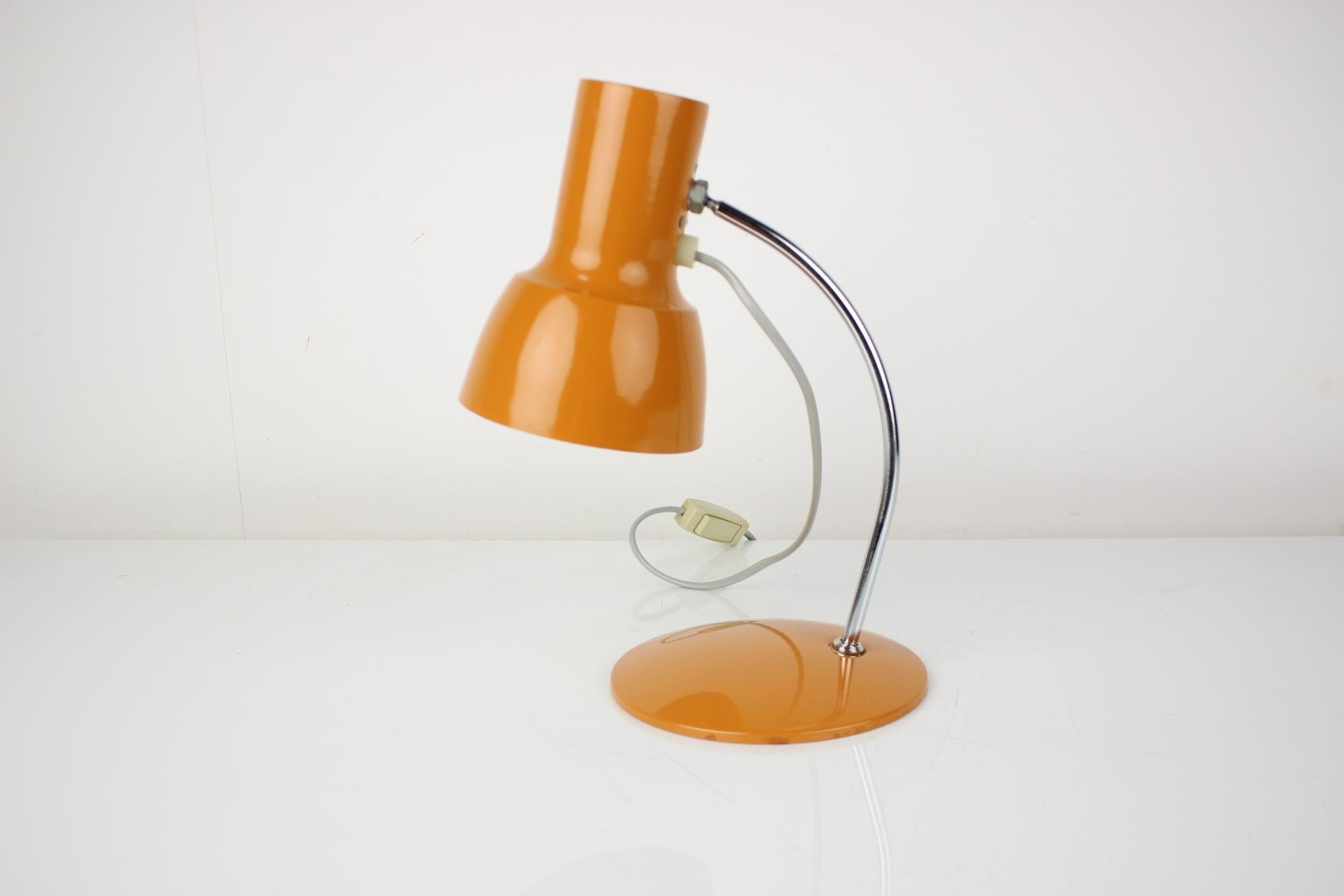 Mid-Century Modern Midcentury Orange Table Lamp/Napako Designed by Josef Hurka, 1970s For Sale