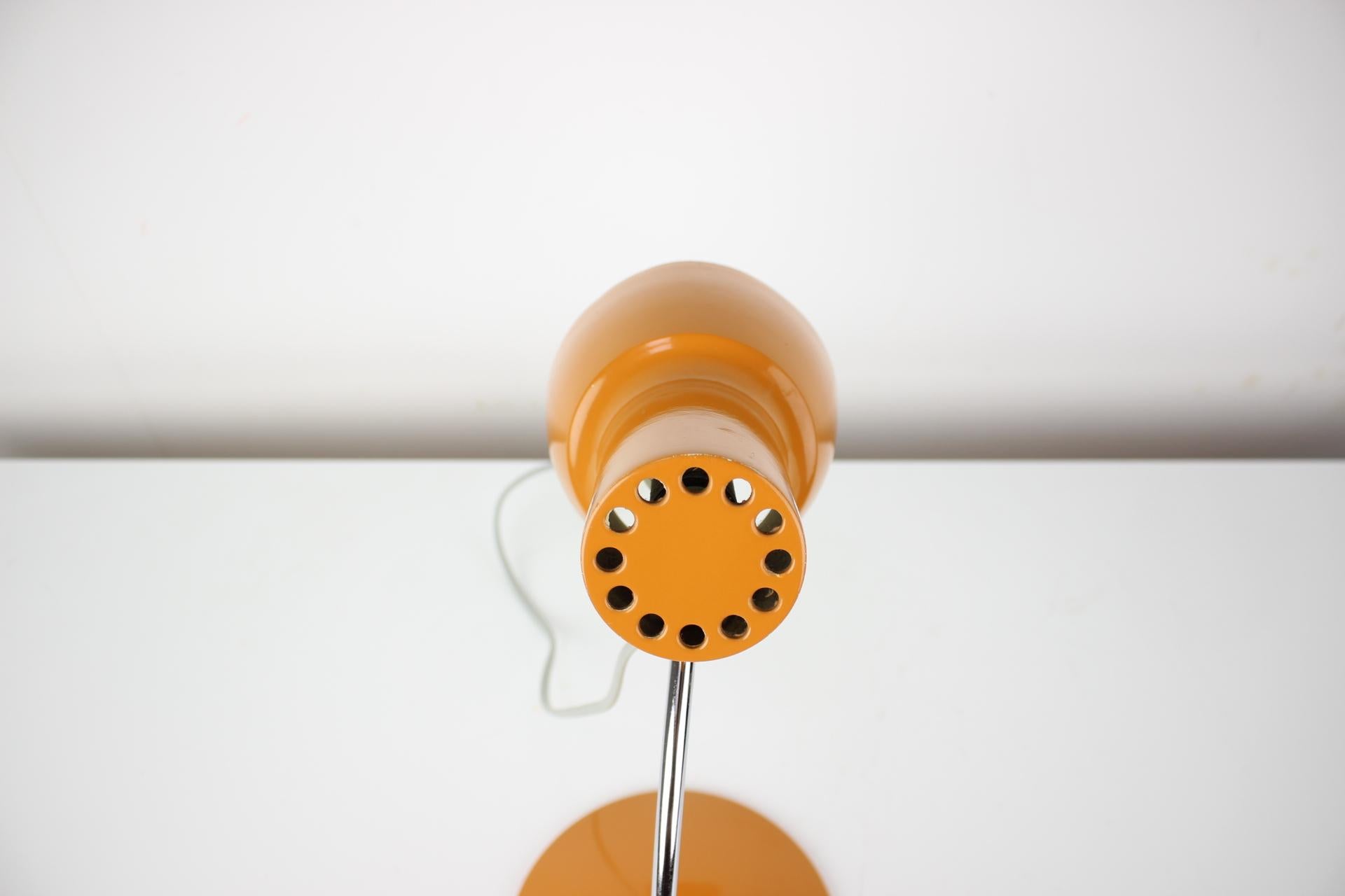 Midcentury Orange Table Lamp/Napako Designed by Josef Hurka, 1970s In Good Condition For Sale In Praha, CZ