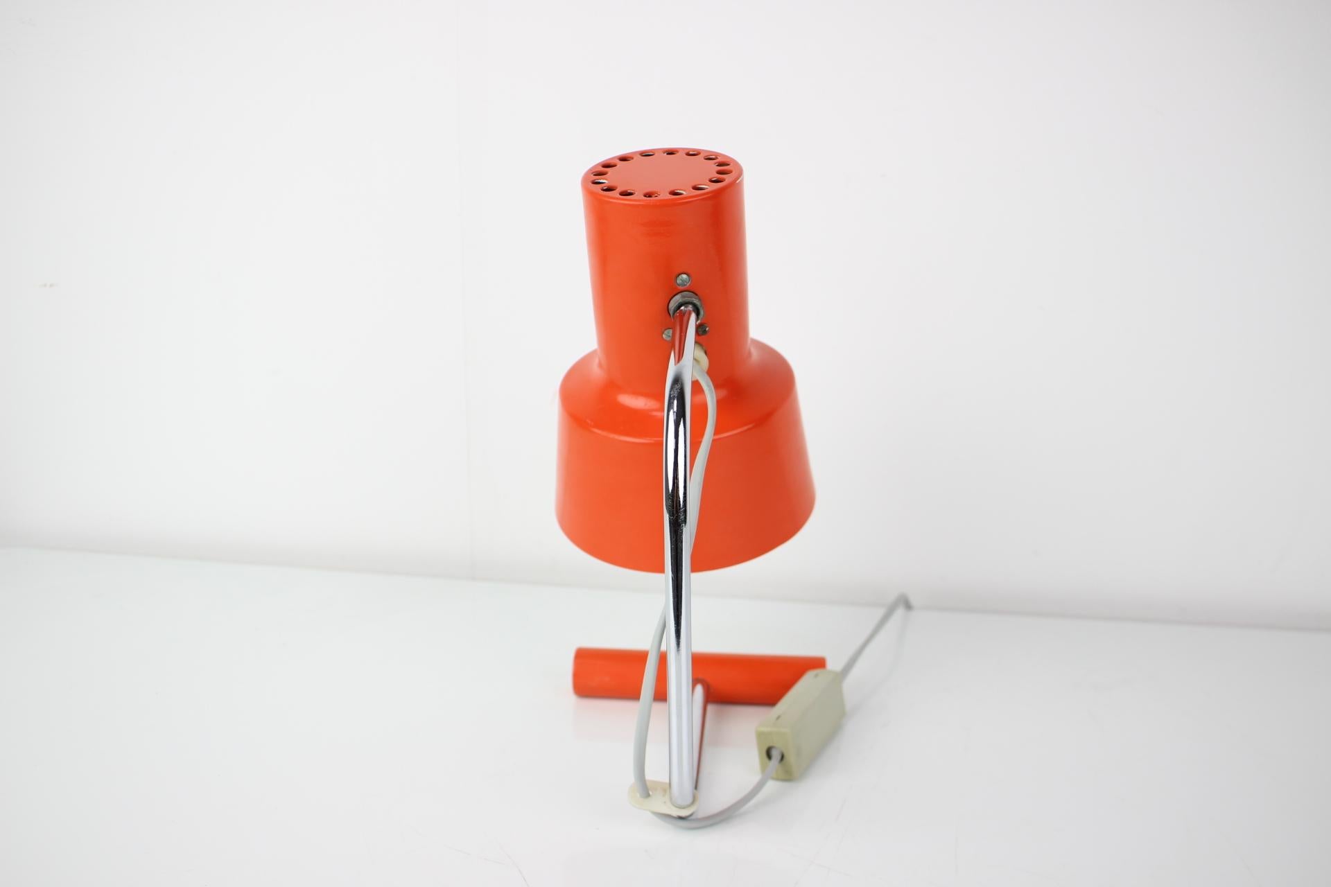 Late 20th Century Midcentury Orange Table Lamp/Napako Designed by Josef Hurka, 1970s For Sale
