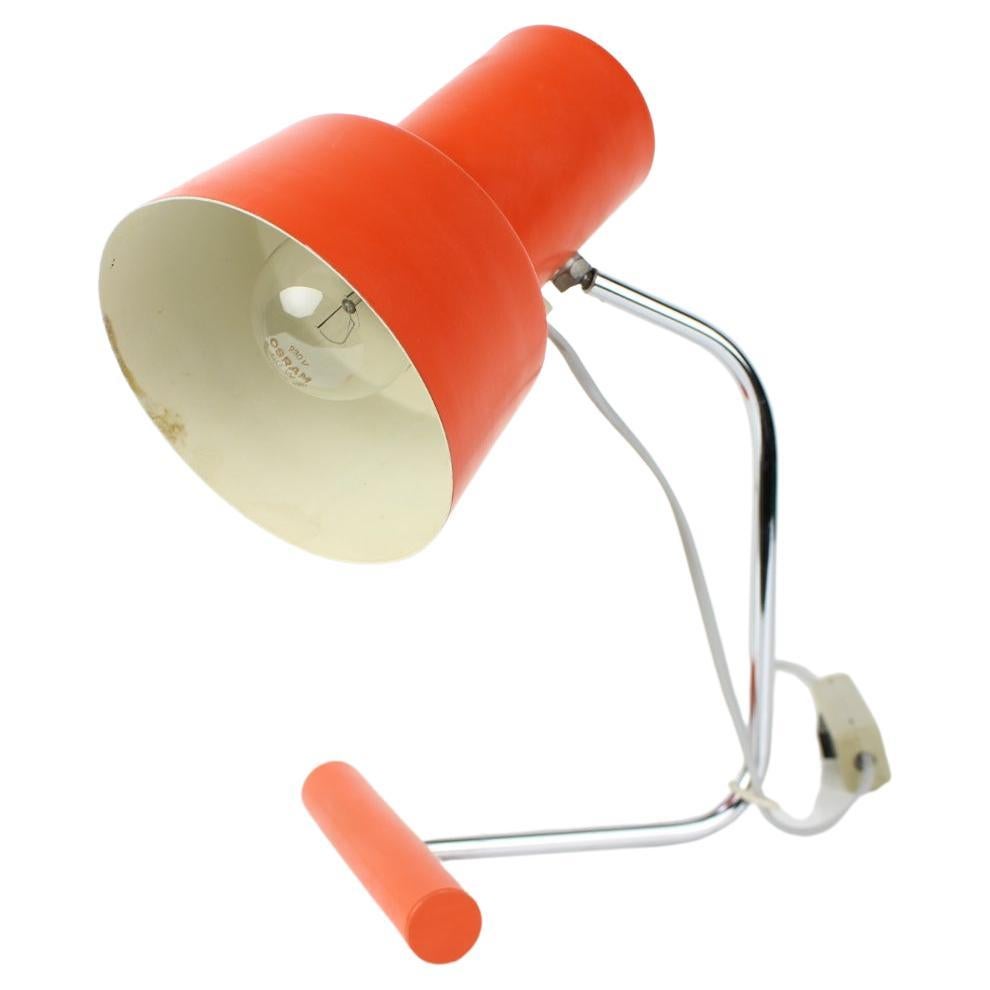 Midcentury Orange Table Lamp/Napako Designed by Josef Hurka, 1970s For Sale