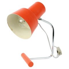 Midcentury Orange Table Lamp/Napako Designed by Josef Hurka, 1970s