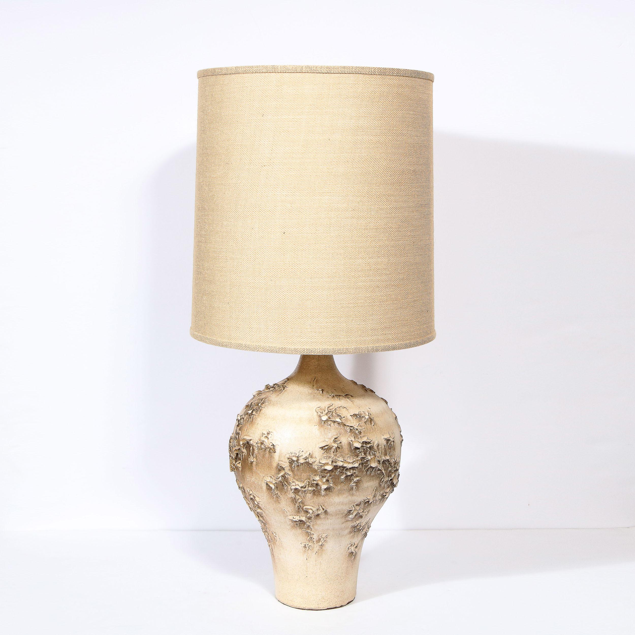 Mid-Century Modern Midcentury Organic Ceramic Topographic Lamp by Lee Rosen for Design Technics