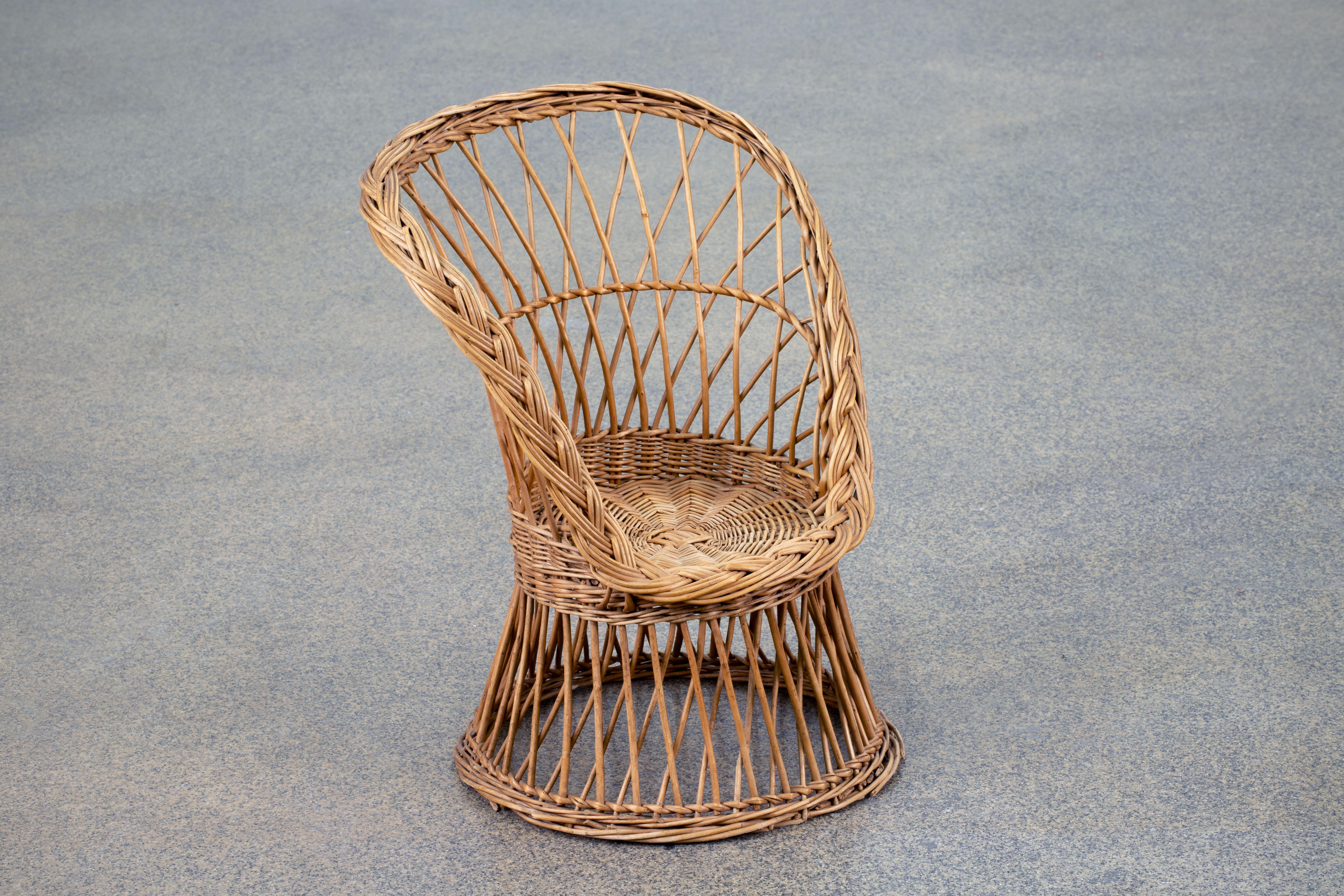 kids rattan chair