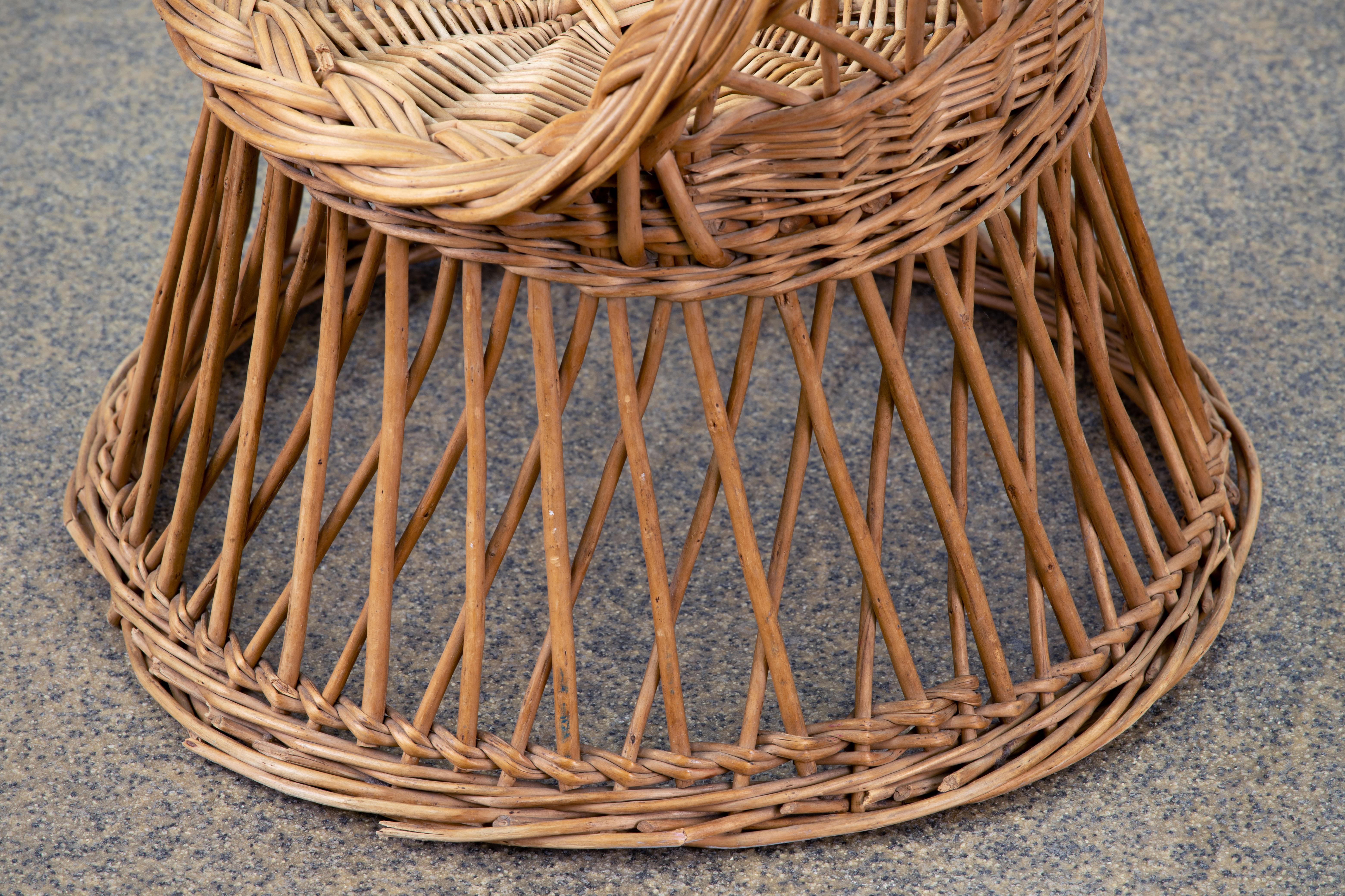 Midcentury Organic Kid Rattan Chair, 1960s, France In Good Condition For Sale In Wiesbaden, DE