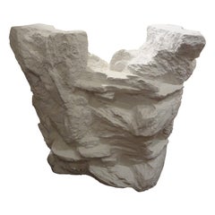 Midcentury Organic Modern Plaster Faux Rock Table Base