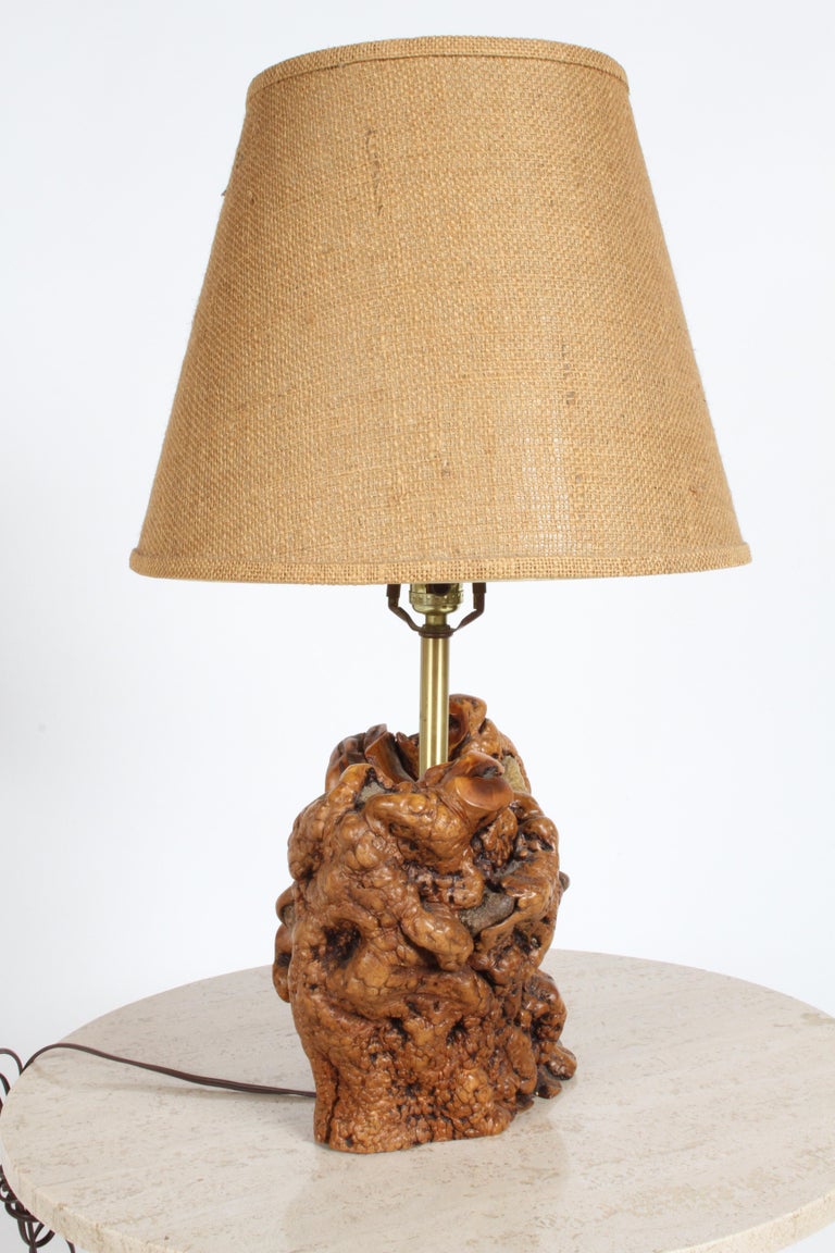 Mid Century Organic Rustic Modern Tree Root Lamp For Sale at 1stDibs