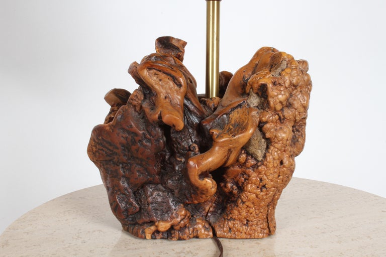 Mid Century Organic Rustic Modern Tree Root Lamp For Sale at 1stDibs