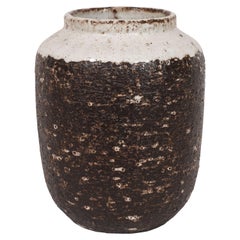 Midcentury Organic Modern White Glazed Ceramic Vase by Zaalberg