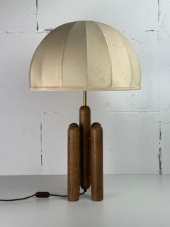 Midcentury organic sculptural architectural mushroom table lamp by Temde