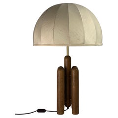 Midcentury organic sculptural architectural mushroom table lamp by Temde
