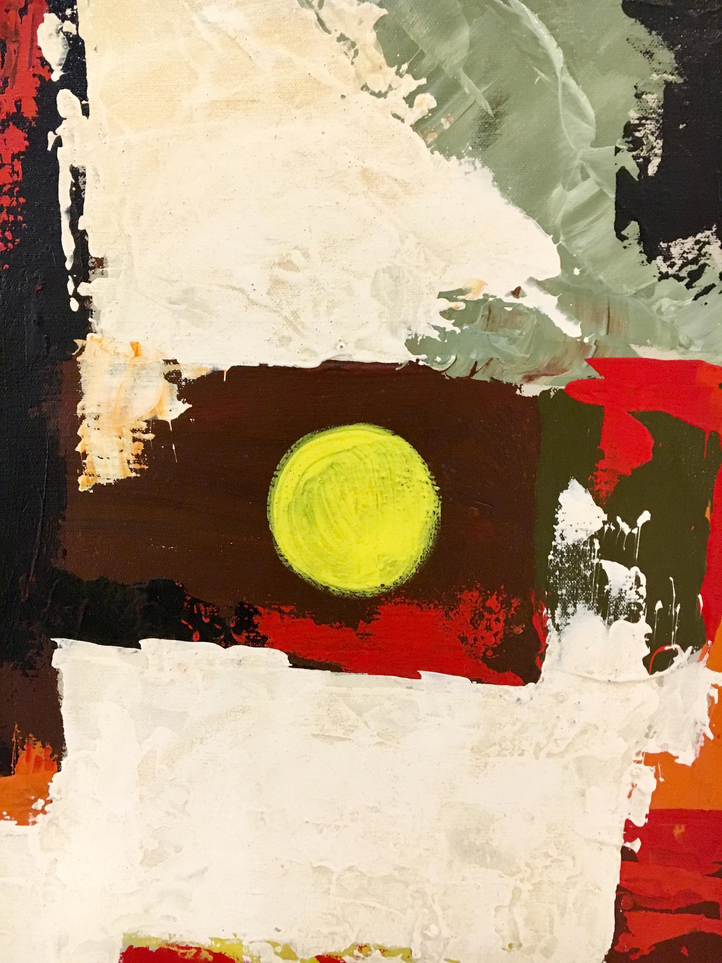Original, Öl, Rot, Abstrakt, Öl auf Leinwand, signiert Reynolds, Mitte des Jahrhunderts (Moderne der Mitte des Jahrhunderts)