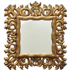 Midcentury Ornate Gold Mirror