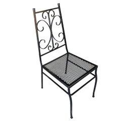 Midcentury Outdoor/Patio Side Chair with Scrolling Pattern, Set of Four