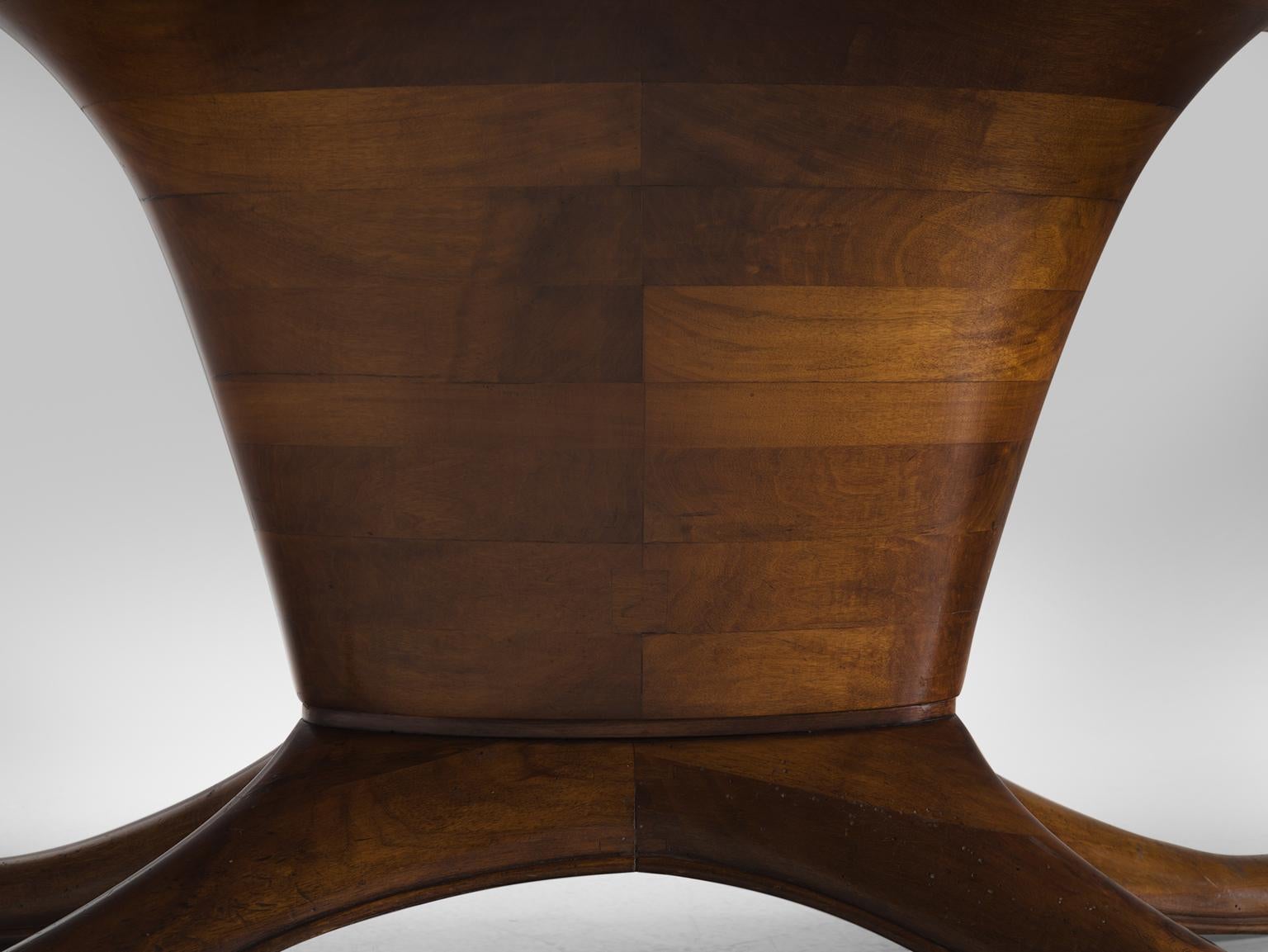 Midcentury Oval Centre Table in Walnut, circa 1950 1