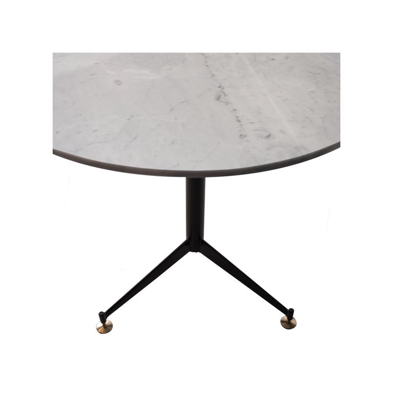 Midcentury Modern Oval Carrara Marble Italian Dining Table ...