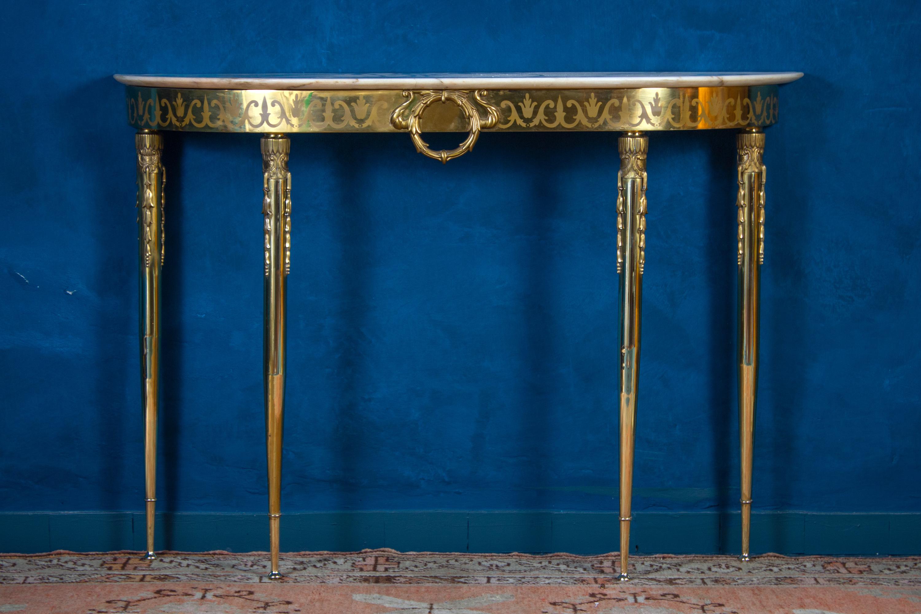 oval console table