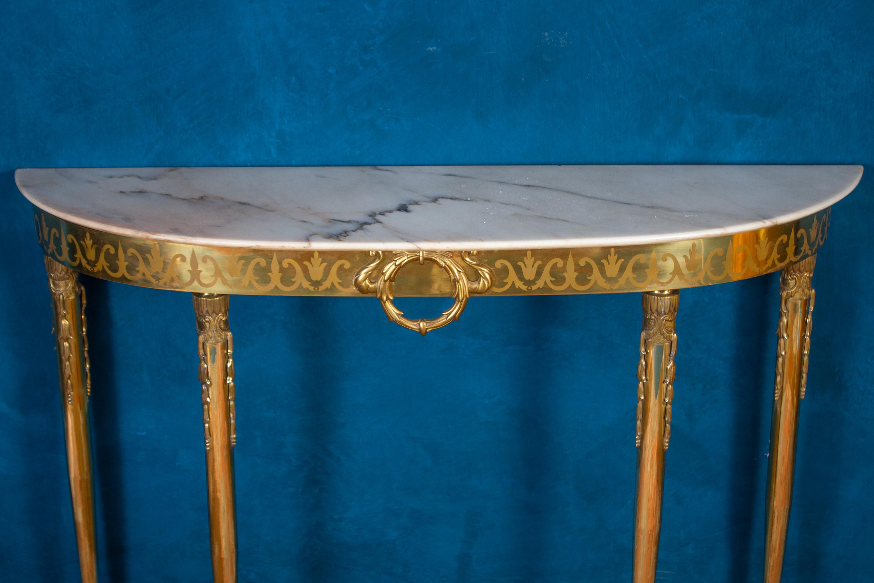 antique brass console table