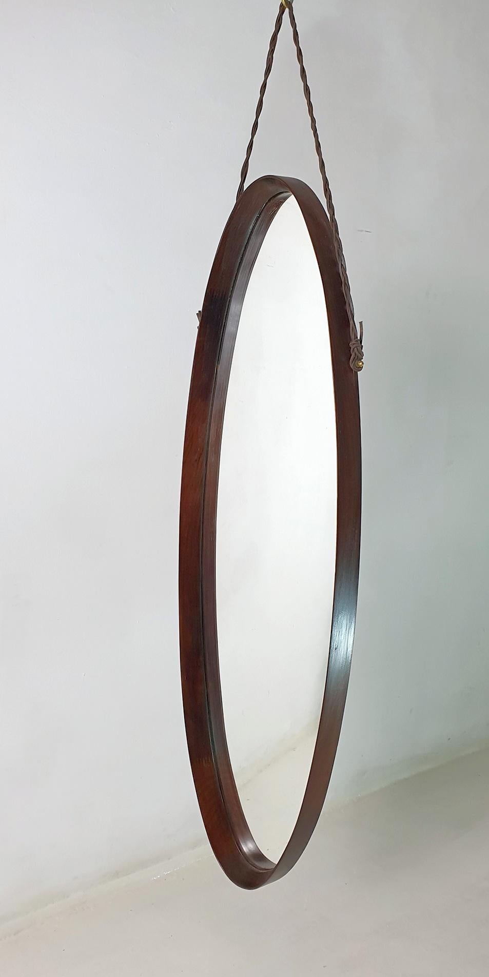 Mid-Century Modern Midcentury Oval Wall Mirror by Campo e Graffi, Italy