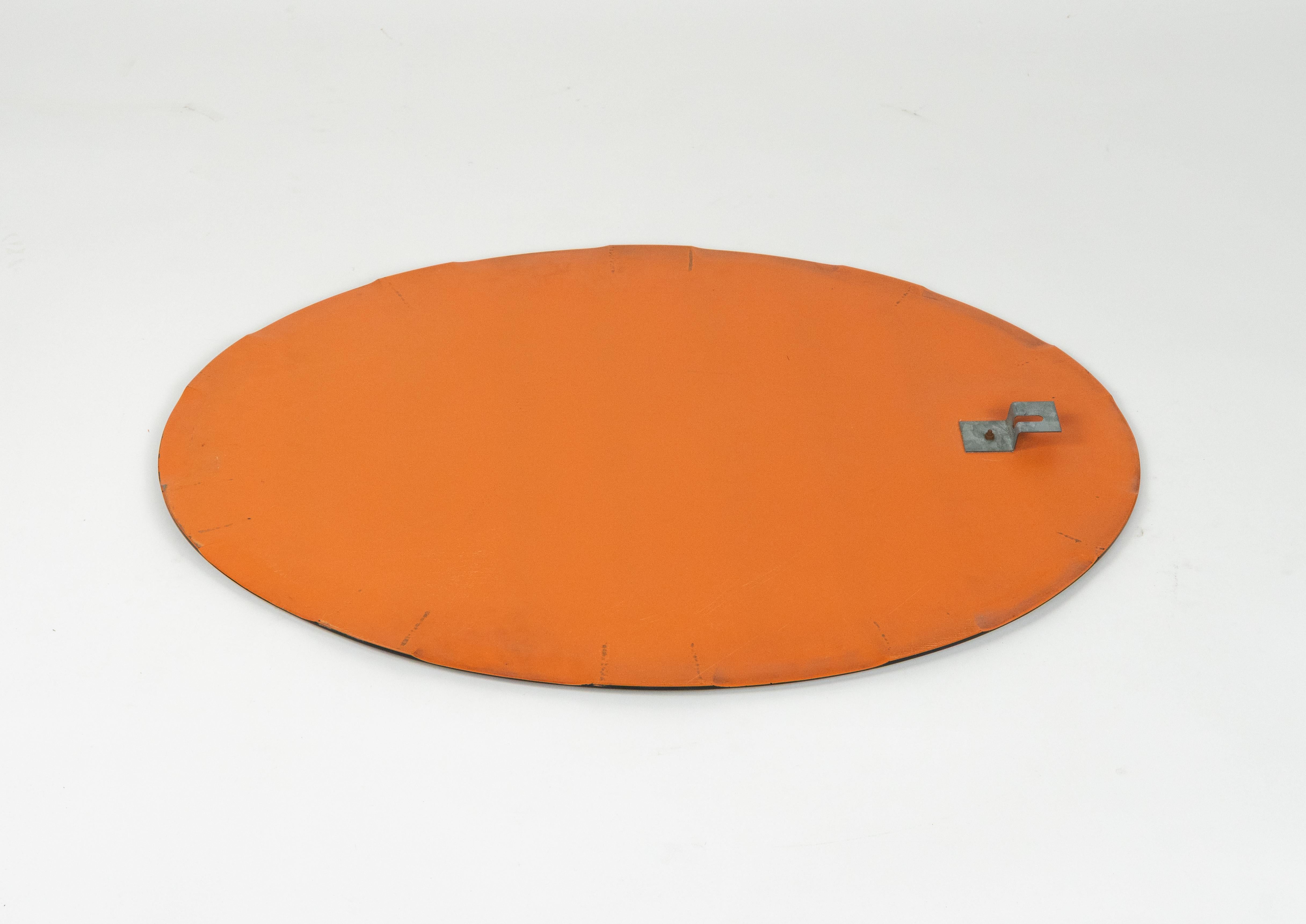 Miroir mural ovale du milieu du siècle avec cadre vert, style Cristal Arte, Italie, années 1960 en vente 6