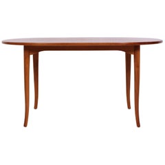 Midcentury "Ovalen" Teak Coffee Table by Carl Malmsten