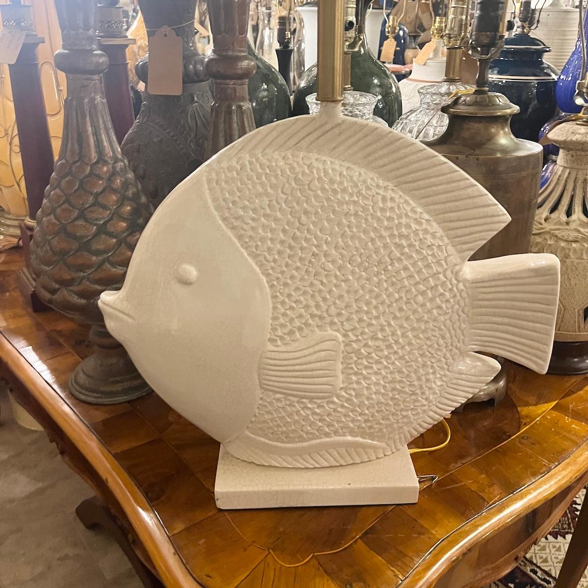 Fin du 20e siècle Lampe à poisson surdimensionnée du milieu du siècle en vente