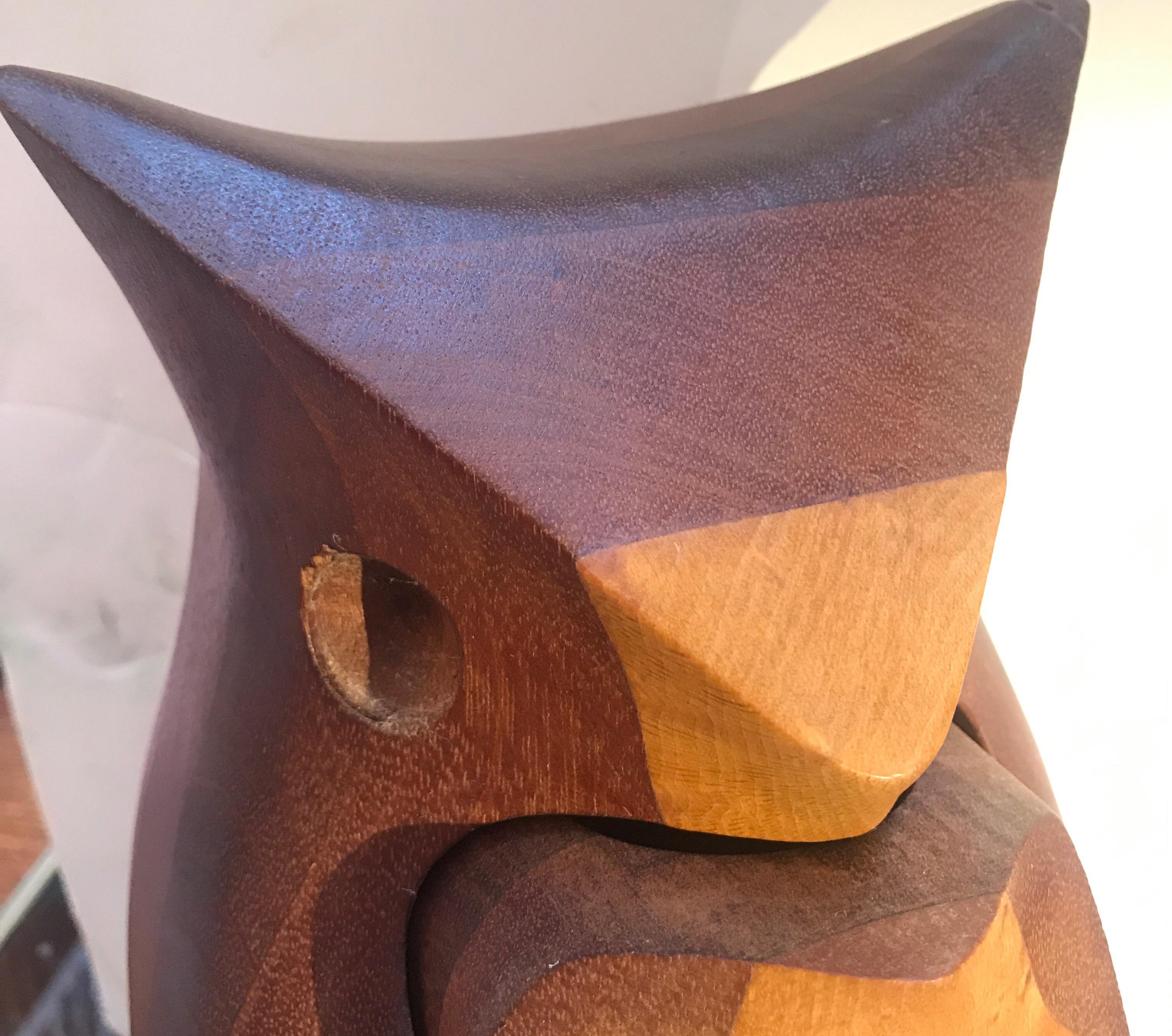 American Midcentury Owl Form Trinket Box by Debora Bump