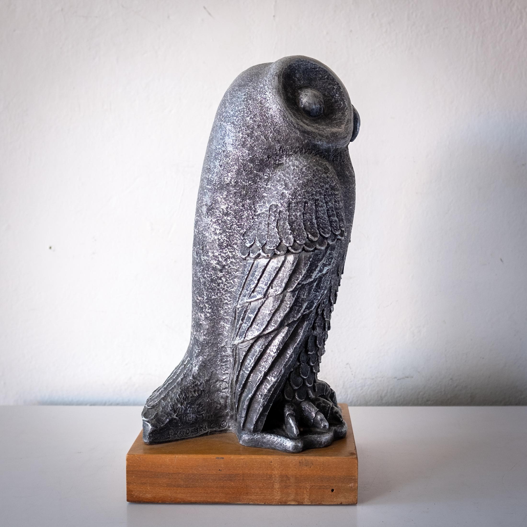 Mid-Century Modern Mid-Century Owl Sculpture by Paul Ballardo, 1970s For Sale