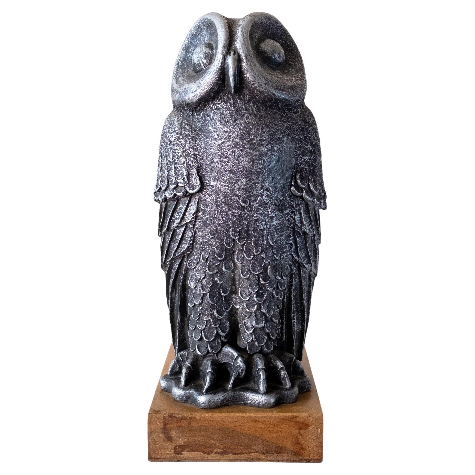 Mid-Century Owl Sculpture by Paul Ballardo, 1970s For Sale