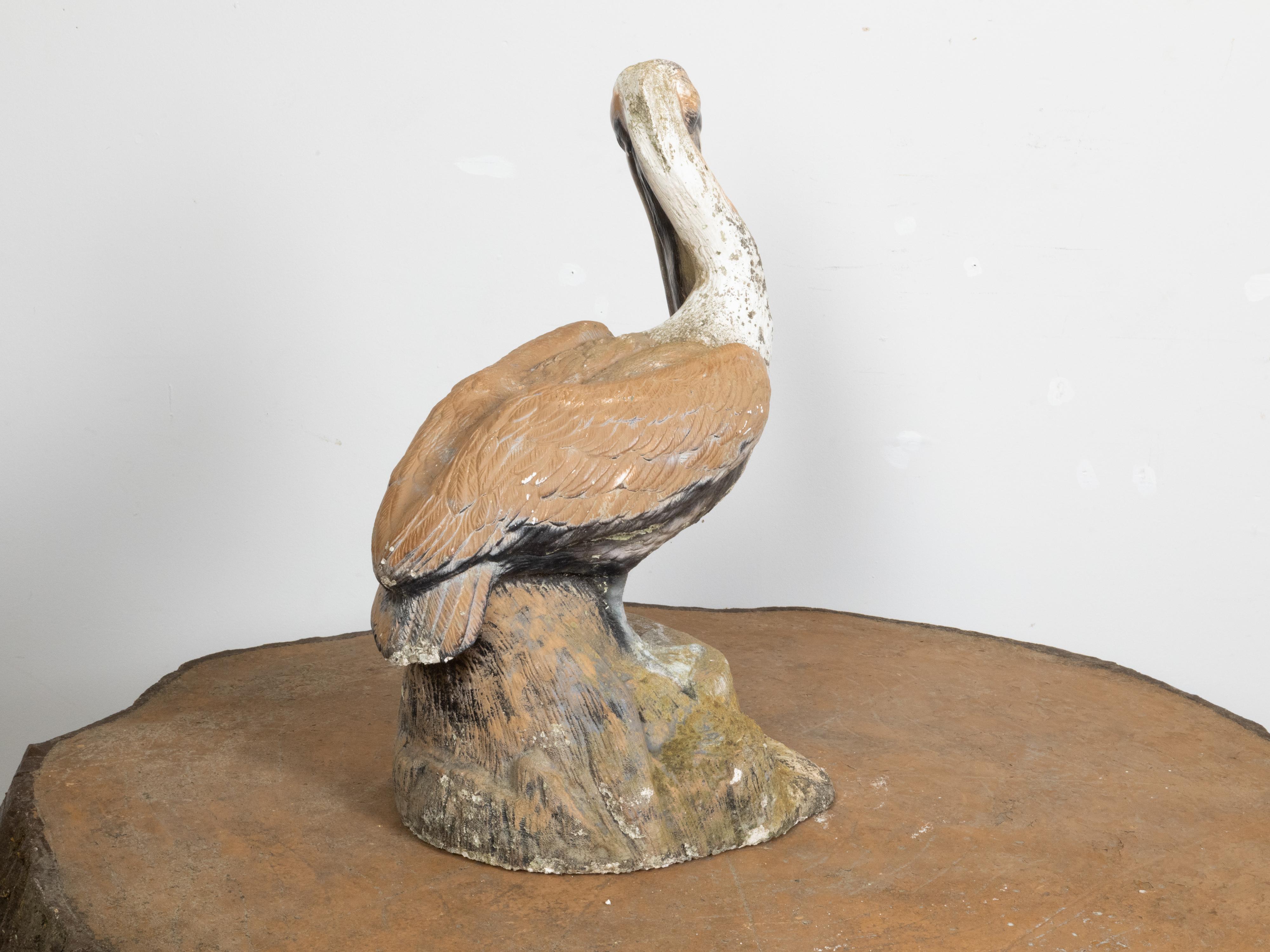 cement pelican statue