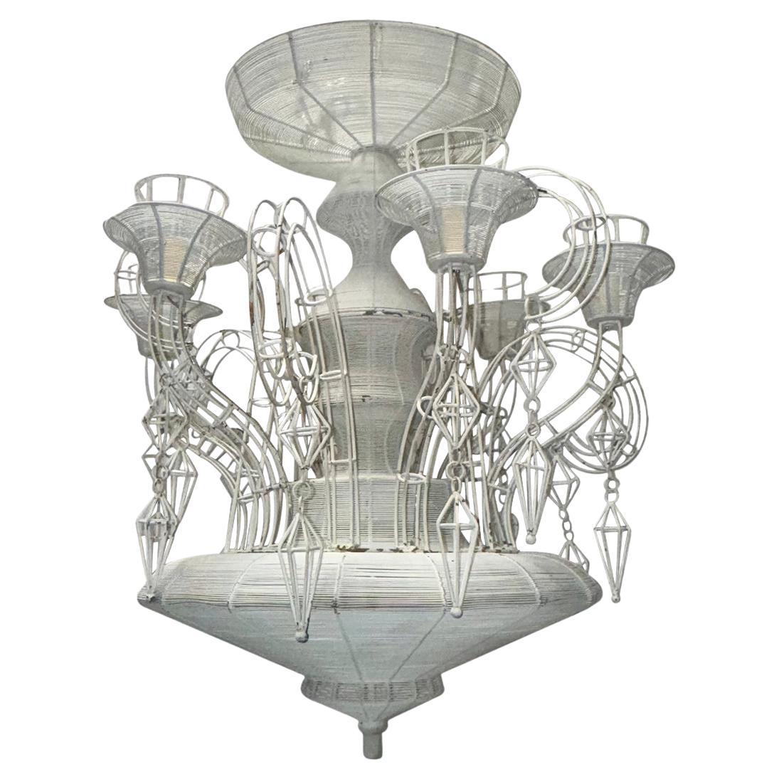 Luminaire en métal peint du milieu du siècle en vente