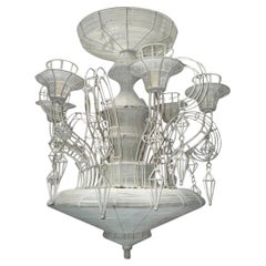 Midcentury Painted Metal Light Fixture