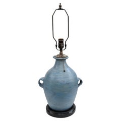Midcentury Painted Pottery Lamp