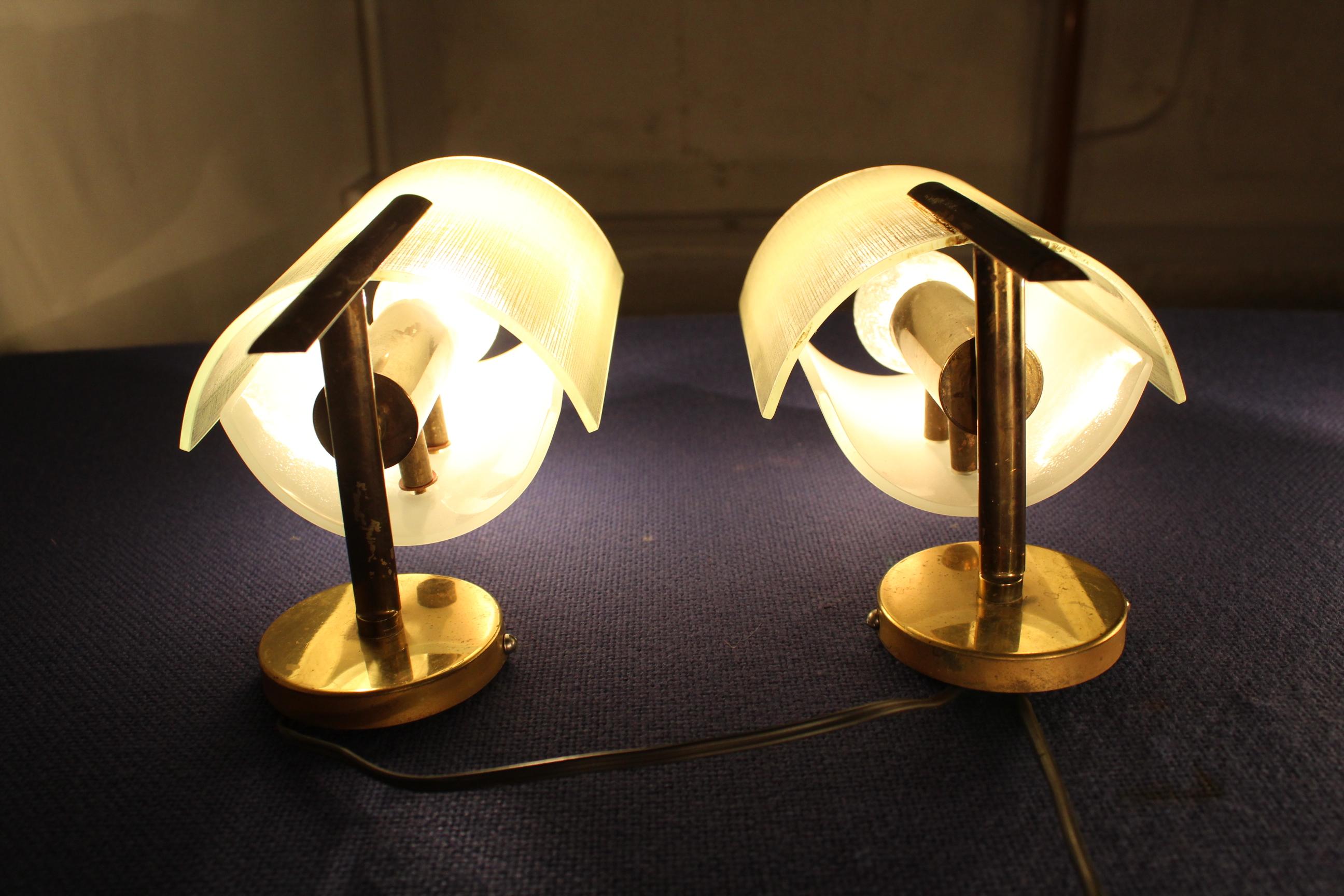Mid-Century Stilux  Set of 6  Opal Glass Wall Sconces Milano 1960s 5