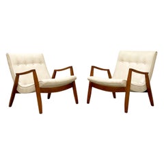 Midcentury Pair Milo Baughman Scoop Lounge Chairs for James Inc, Circa 1953