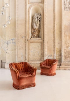 Coppia di poltrone di metà secolo attribuite a Gio Ponti e Fede Cheti, Italia 1938