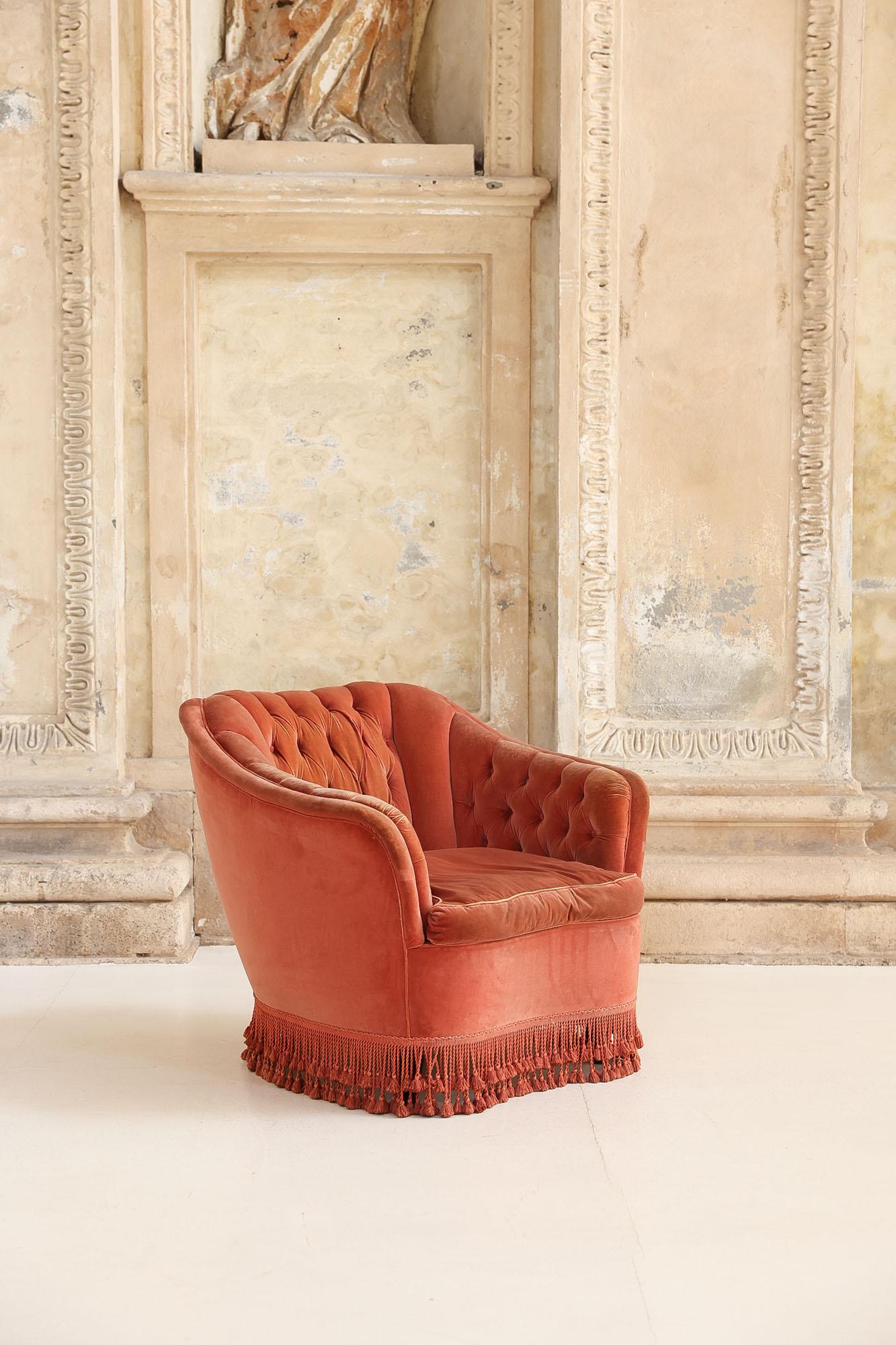 Midcentury pair of armchairs attributed to Gio Ponti and Fede Cheti, Italy 1938 1