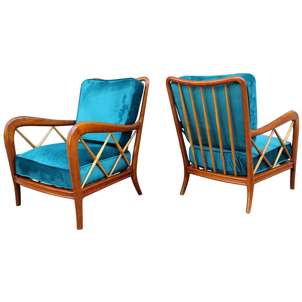 Pair of Unusual Cherrywood Armchairs For Sale at 1stDibs