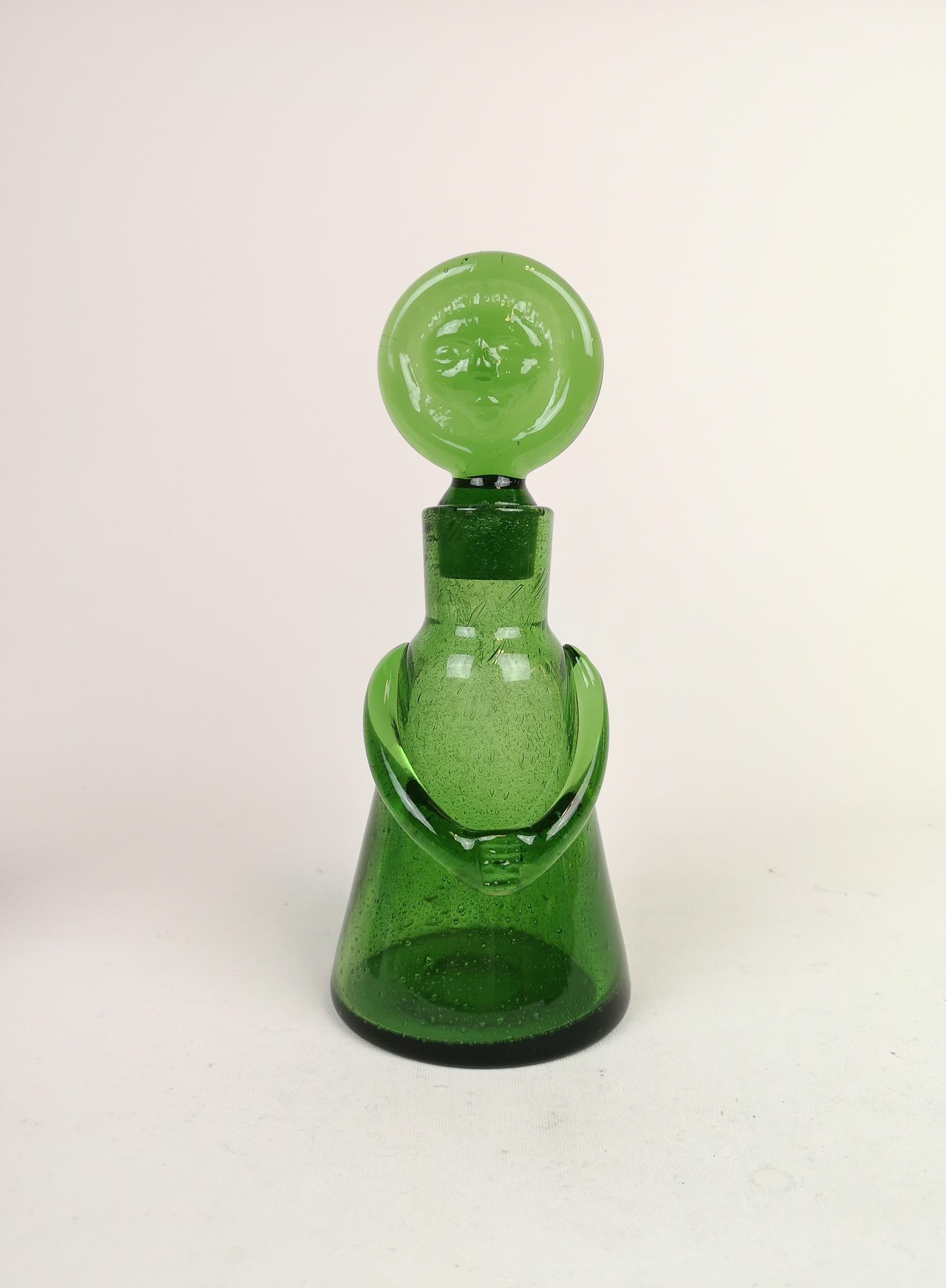 Mid-Century Modern Midcentury Pair of Art Bottles 