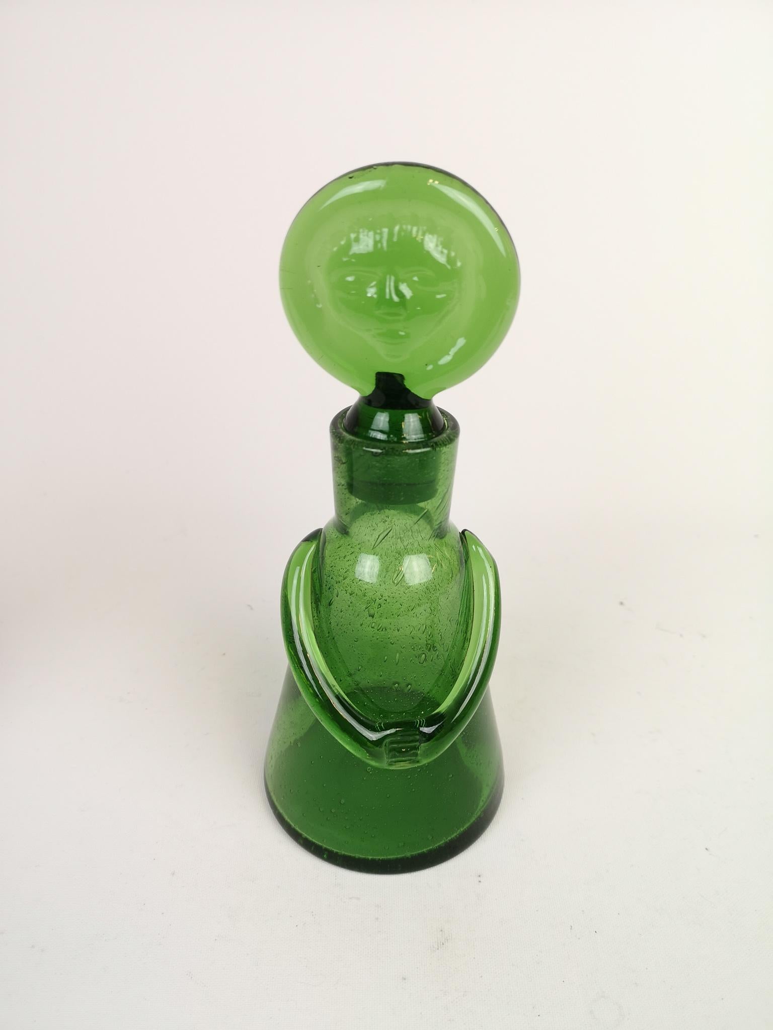 Swedish Midcentury Pair of Art Bottles 