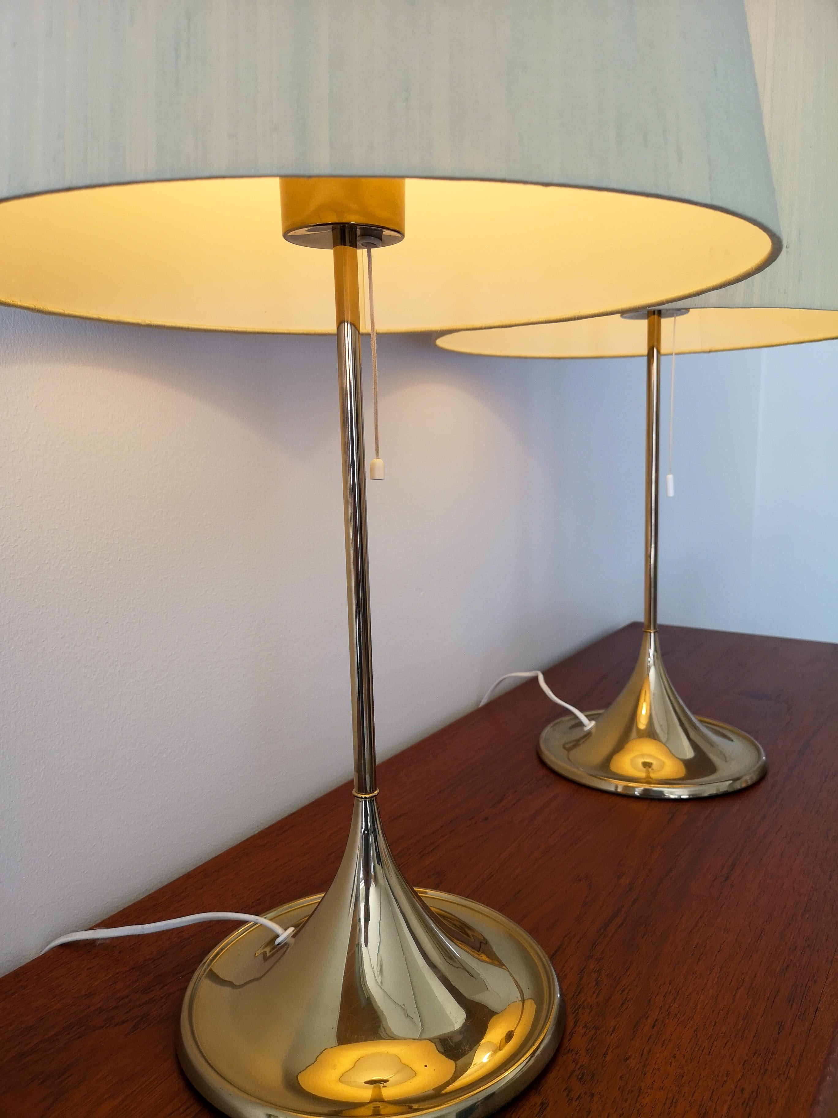 Mid-Century Modern Midcentury Pair of Bergboms B-024 Table Lamps, 1960s, Sweden