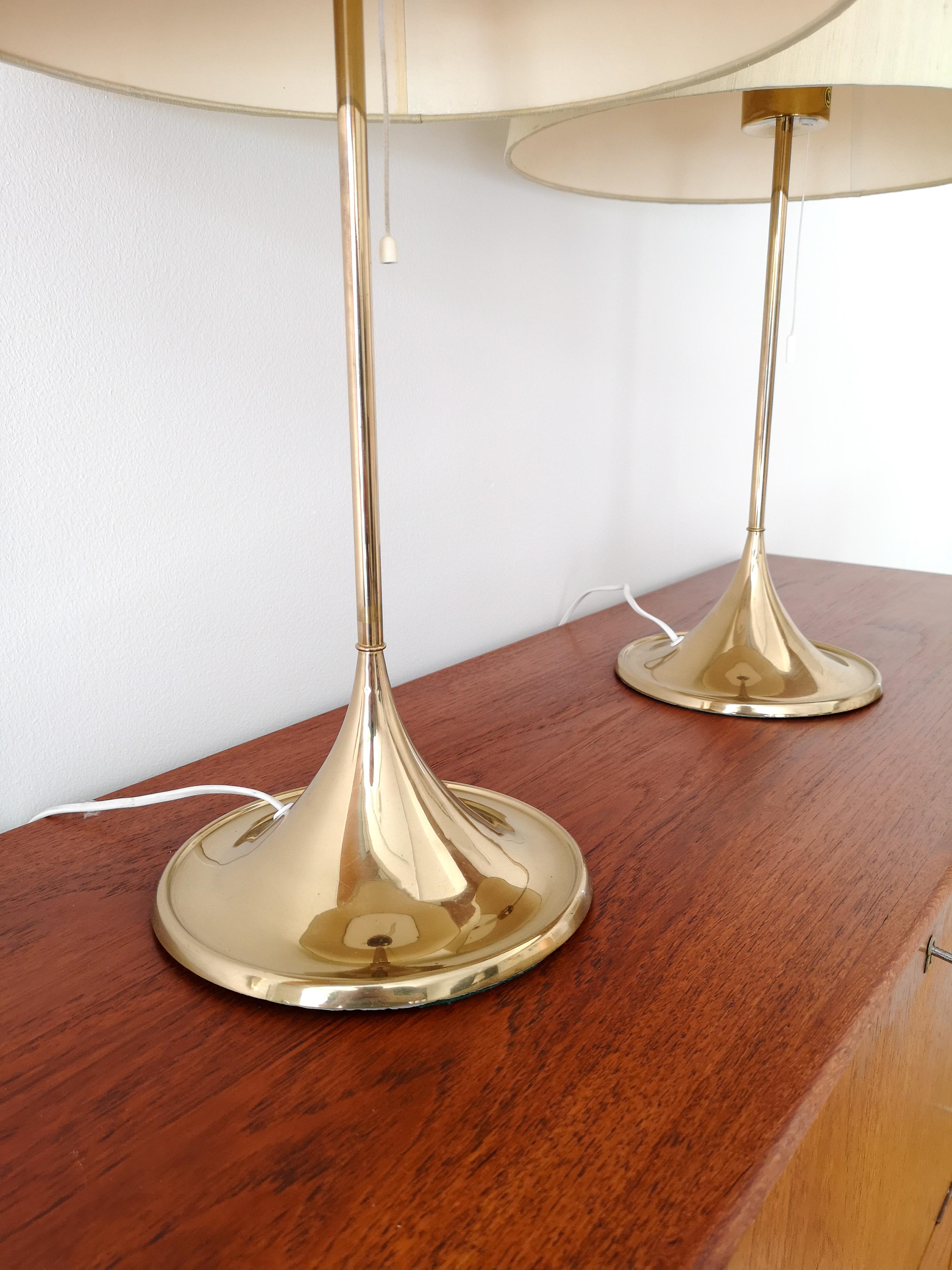 Swedish Midcentury Pair of Bergboms B-024 Table Lamps, 1960s, Sweden