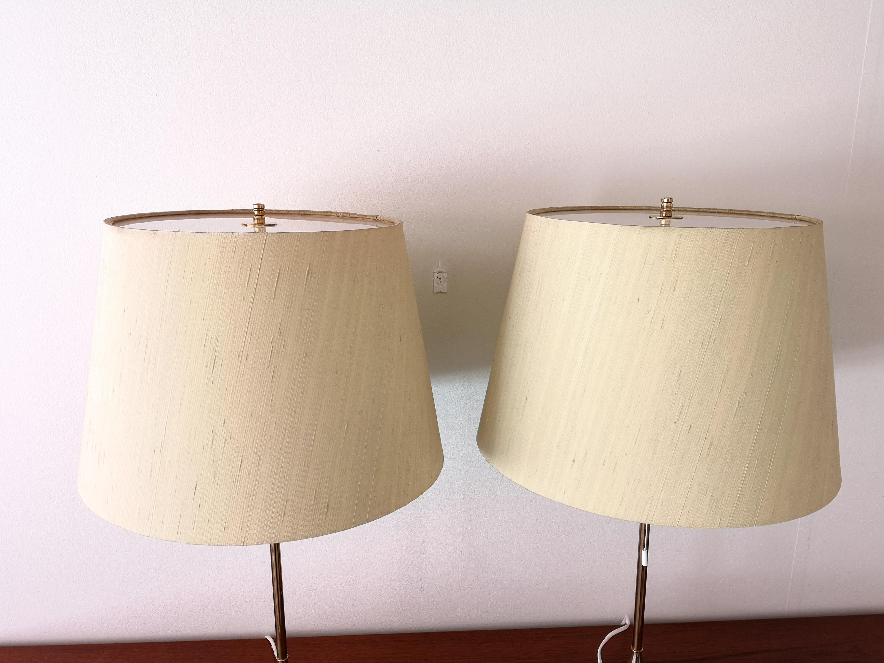 Mid-20th Century Midcentury Pair of Bergboms B-024 Table Lamps, 1960s, Sweden